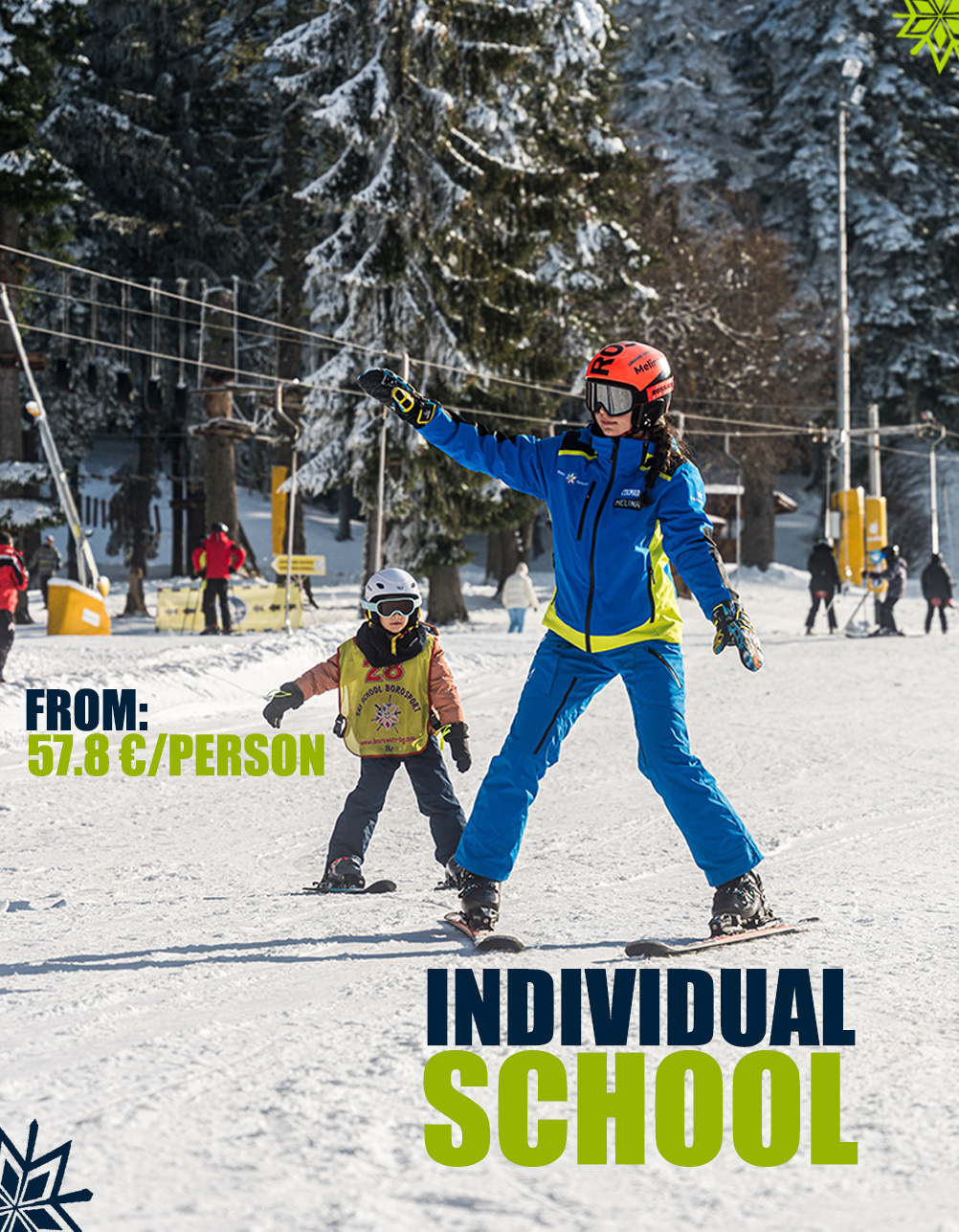 Private ski & snowboard school – 4 hours